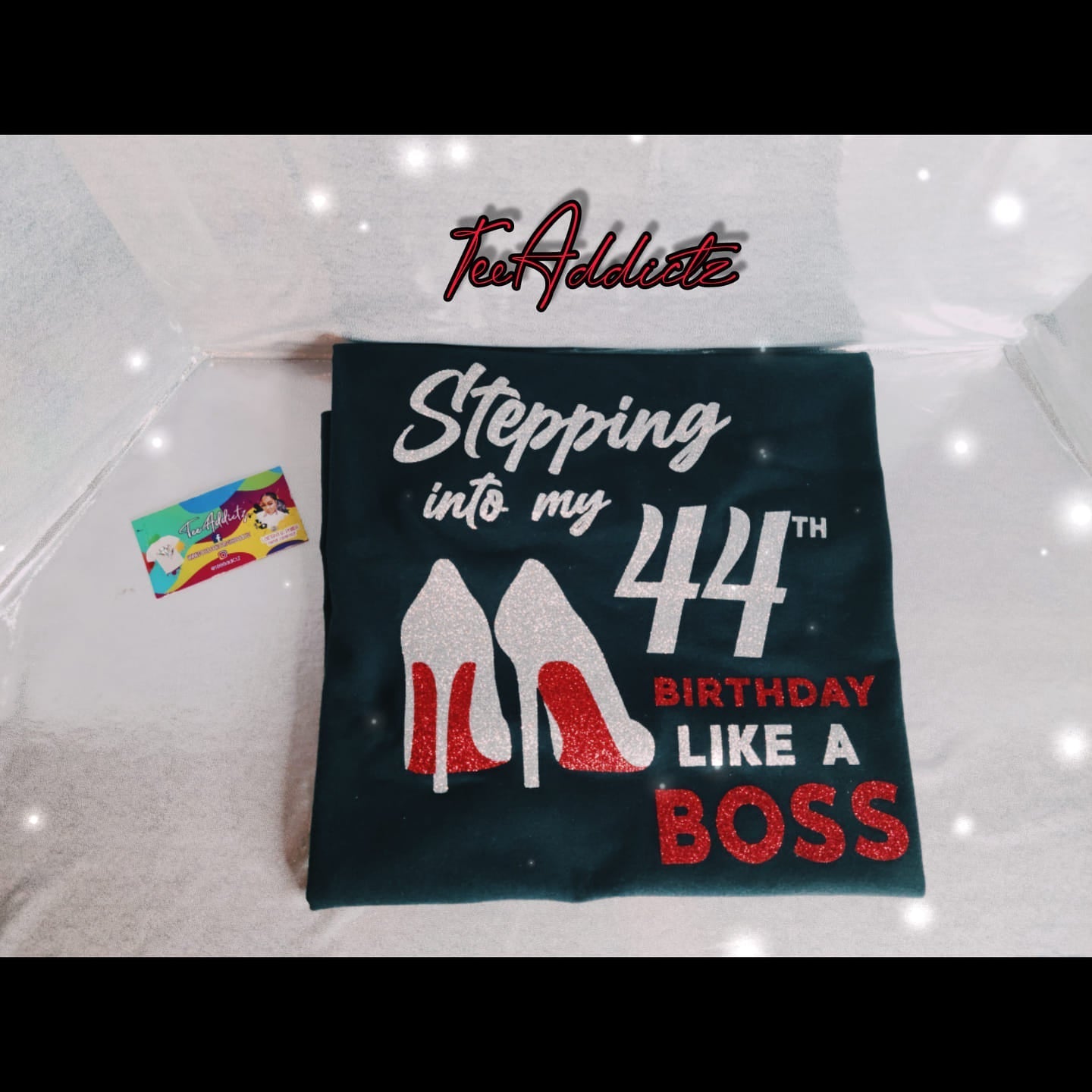 Custom Glitter Vinyl T-Shirts - TeeAddictz