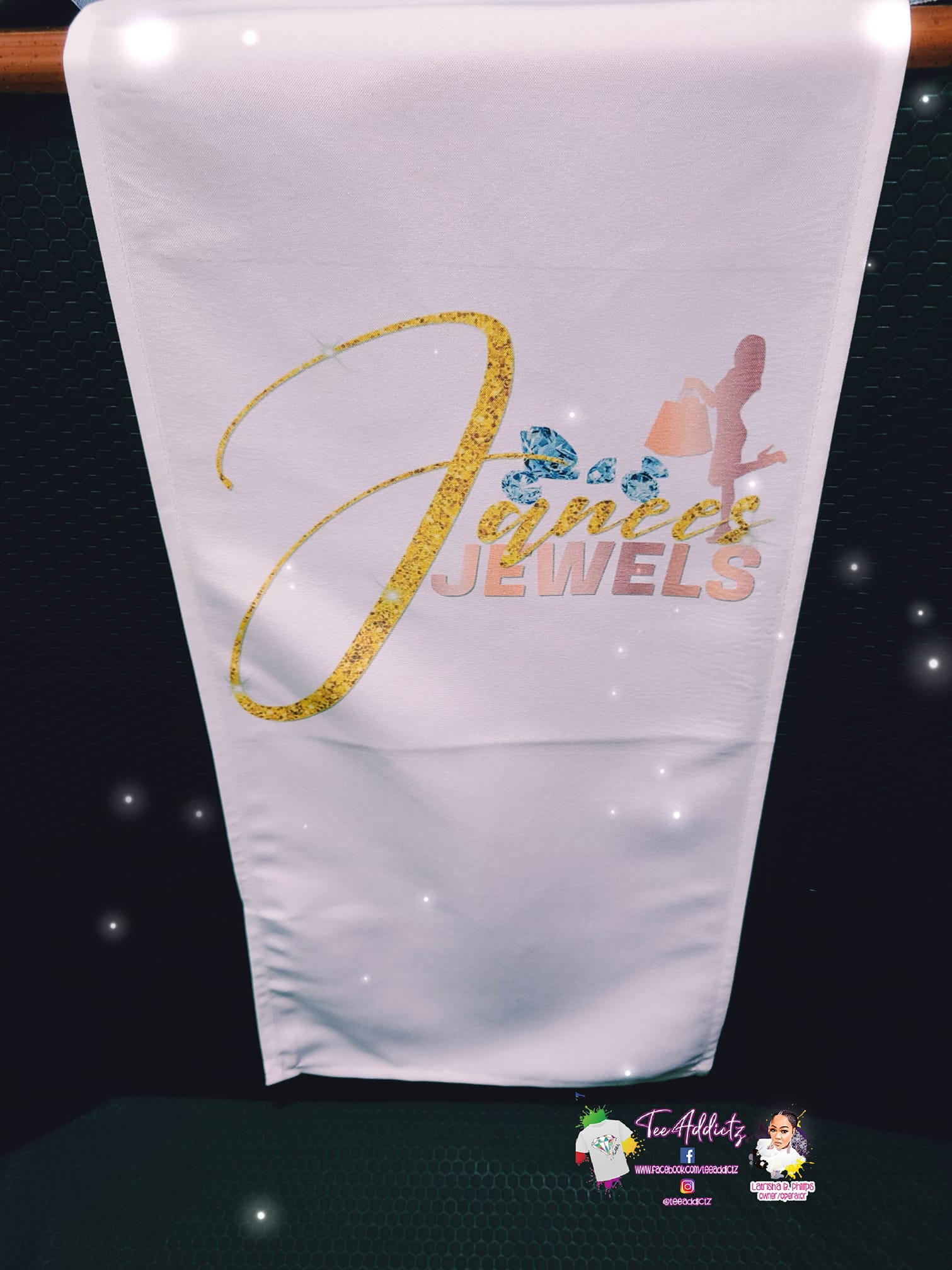 Custom Table Runner with Business Branding or Brand Name - TeeAddictz