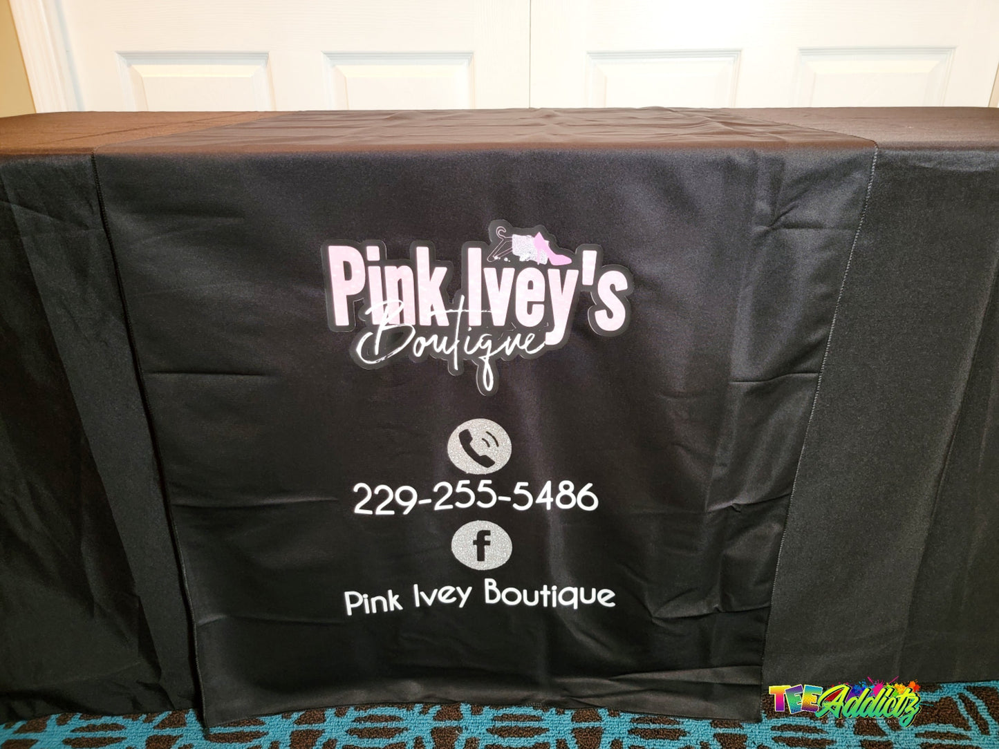 Custom Table Runner with Business Branding or Brand Name - TeeAddictz