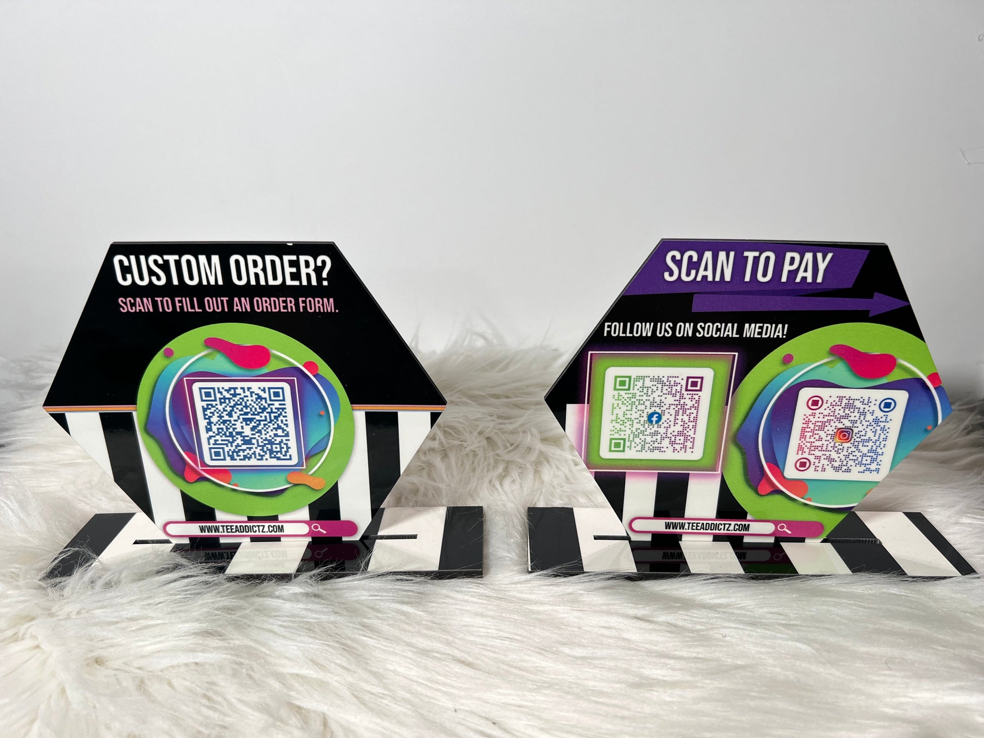 Custom Sublimation Scan to Pay Sign - TeeAddictz