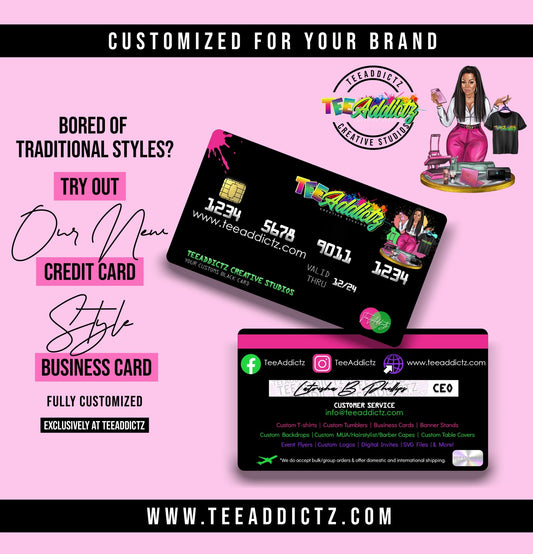 Digital Credit Card Business Design and Traditional or Metal Credit Cards - TeeAddictz