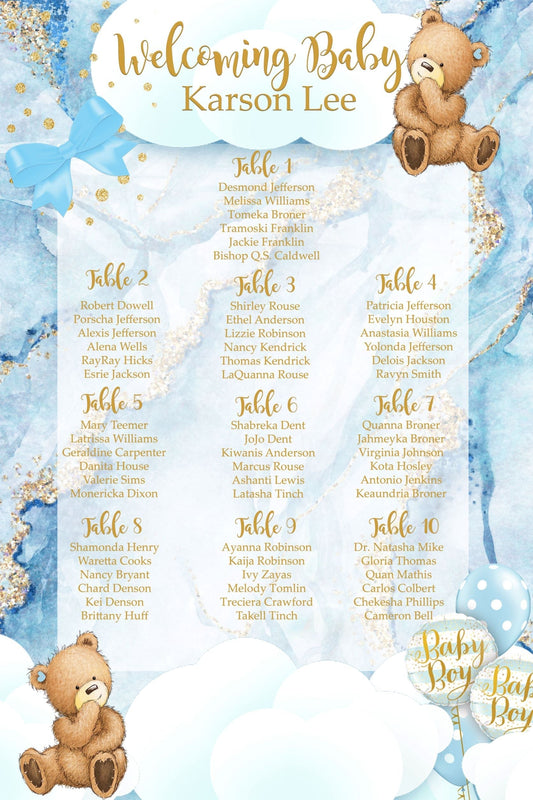 Digital Seating Chart, Menu, and Table Numbers for Event Planners and Decorators - TeeAddictz