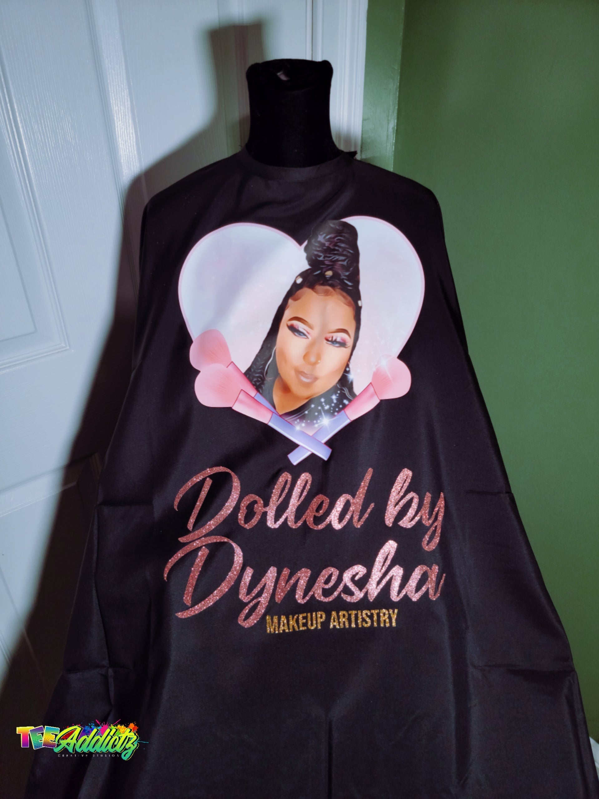 Custom Screen Printed Capes, Aprons, and Jackets for salons